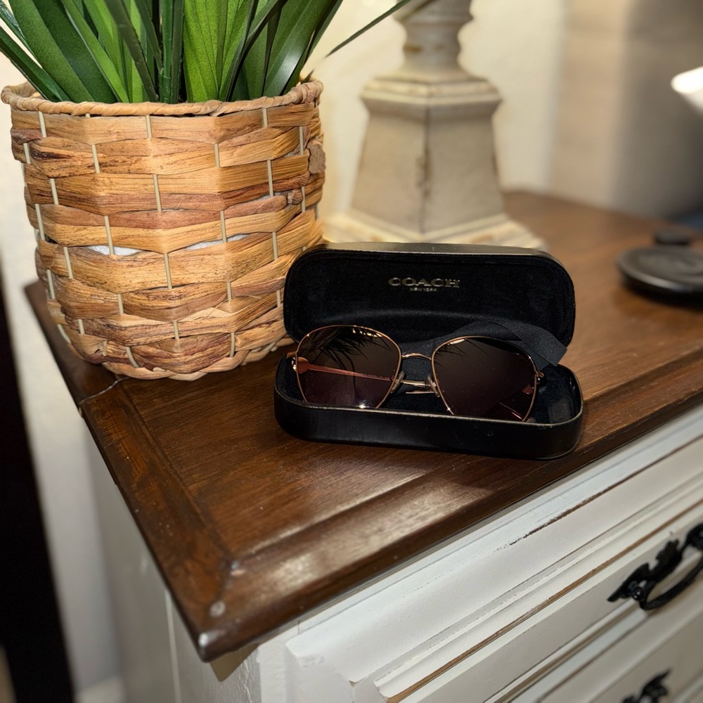 COACH Rose Gold Sunglasses w/ original case and cloth